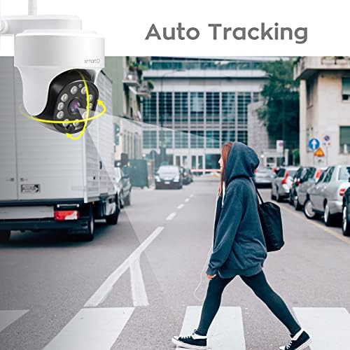 [מצלמת מסלול אוטומטי] XMARTO 2K Auto-Track PTZ מערכת מצלמות אבטחה אלחוטית מערכת חיצונית, 10CH 4K